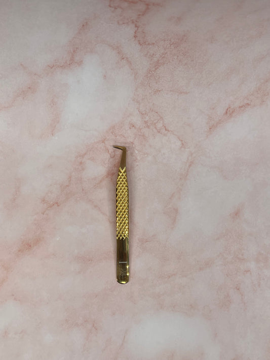 Gold Fiber Tip Long Slim Boot Tweezer